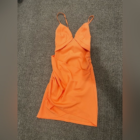 Coral lace up Kayla dress - Picture 6 of 7